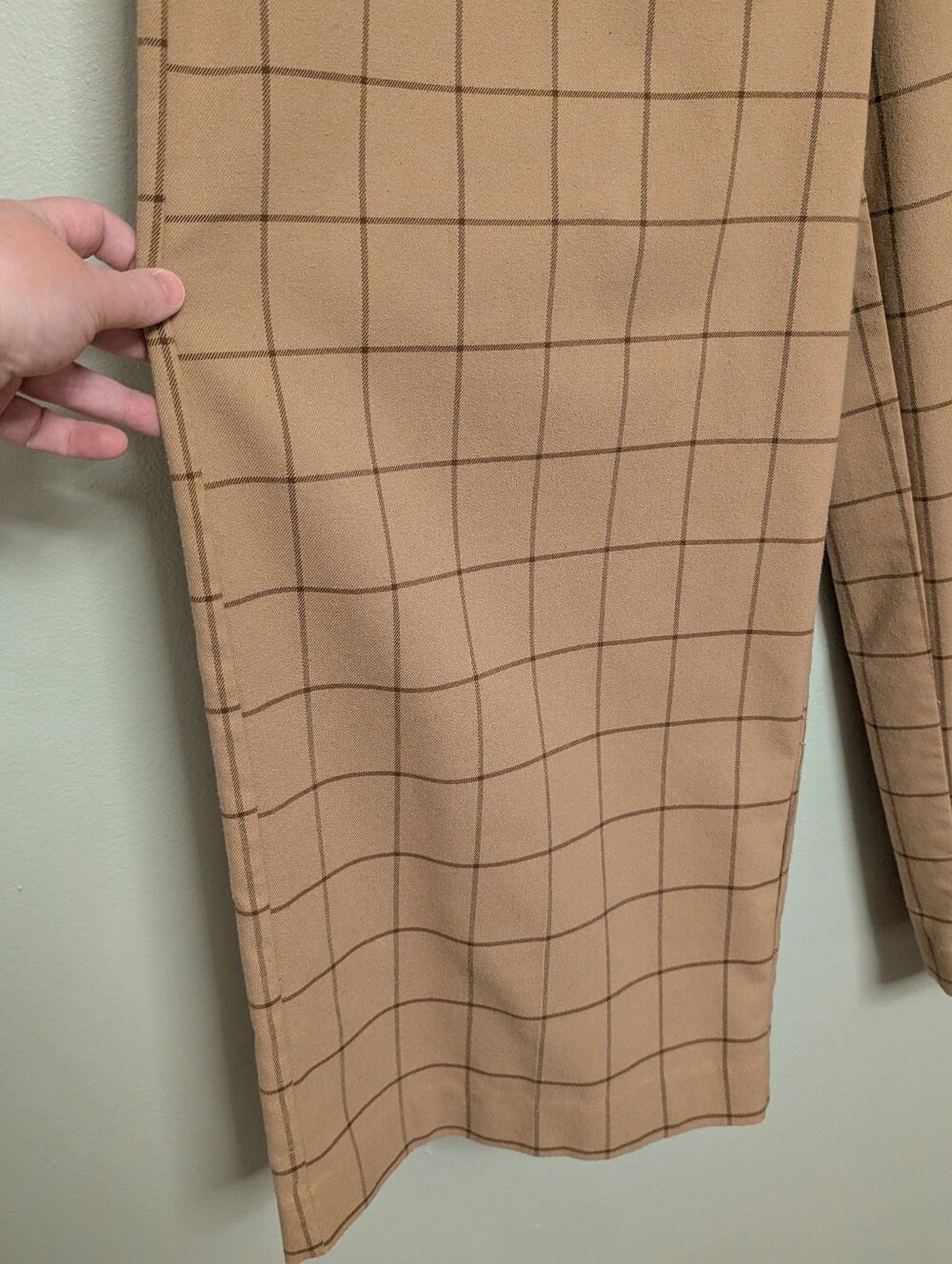Halogen Windowpane Wide Leg Trousers - Picture 8 of 9